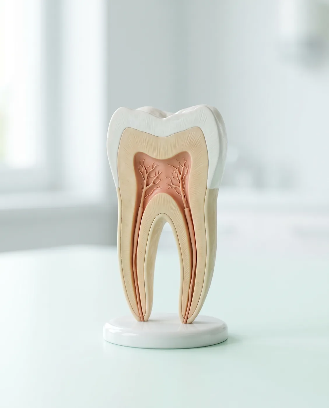 Tooth root canal cross-section model at Yonge Forest Dental