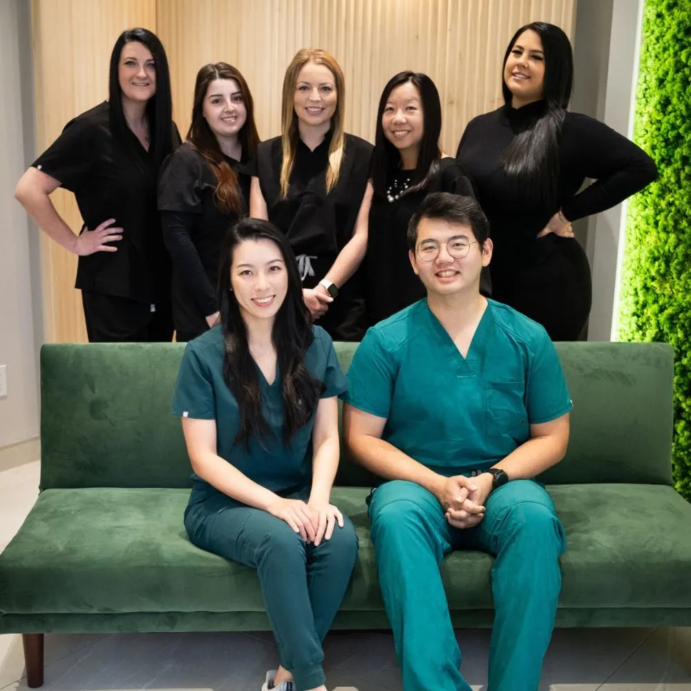 Dr. Jessica Sze Wan Chau, Dr. Doowon Joo, and the dental team at Yonge Forest Dental in Barrie